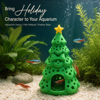 Décorations d'aquarium : Grottes cachettes en plastique, abris pour petits poissons, maisons pour poissons Betta, arbres de Noël, paysages miniatures, habitats de reproduction