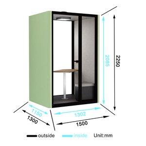 Cabina Acústica Modular <span class=keywords><strong>para</strong></span> Reuniones <span class=keywords><strong>de</strong></span> Oficina, Cabina Insonorizada Portátil con Ventana <span class=keywords><strong>de</strong></span> Vidrio <span class=keywords><strong>para</strong></span> un Espacio <span class=keywords><strong>de</strong></span> Trabajo Silencioso - Product Image 4