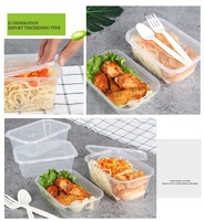 1000ml Restaurant Lebensmittel Einweg-Takeaway Plastik-Lunchbox Mikrowellengeeignete Plastikbehälter für Catering