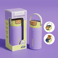 Bouteille d'eau en acier inoxydable 14 oz, double paroi, isolée sous vide, avec couvercle à paille rabattable et poignée – Meilleure vente en gros 2026