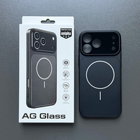 Coque de téléphone magnétique rigide pour PC, transformable instantanément en IP 18 PRO MAX, pour iPhone 13/14/15/16/17 Promax, avec verre givré AG et protection d'objectif