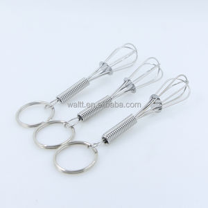 304ステンレス鋼ミニ卵泡立て器キーホルダーチャームキッチン用品キーホルダーリング - Product Image 6