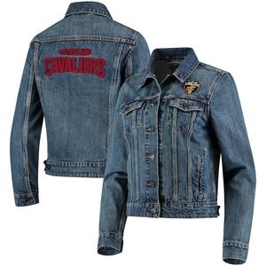 Women's Stylish and Durable Denim Jacket Custom Logo Winter Wear for Casual and Everyday Fashion Dyed with <b>Button</b> Decoration - Product Image 1