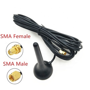 Antena de Cable GSM GPS LMR100 Personalizada de Fábrica con Conector en Ángulo Recto y Mini Antena Magnética CRC-9 Macho 2G/3G - Product Image 4