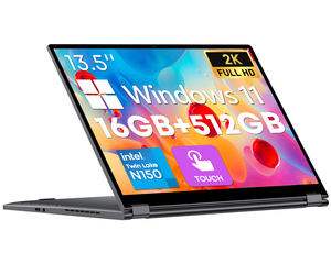 Chuwi freebook 2-in-1 13.5 ''fhd màn hình cảm ứng máy tính xách tay Intel N150 CPU 16GB lpddr5 <span class=keywords><strong>RAM</strong></span> 512GB SSD 2TB mở rộng kinh doanh máy tính xách tay - Product Image 1