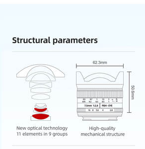 <span class=keywords><strong>7</strong></span> Artisans <span class=keywords><strong>7</strong></span>.5mm F2.8 <span class=keywords><strong>II</strong></span> Objectif Fisheye Grand Angle pour Sony E Fuji XF <span class=keywords><strong>Nikon</strong></span> <span class=keywords><strong>Z</strong></span> Macro M4 3 Canon EOS-M - Product Image 4