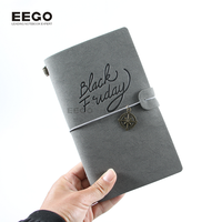 Carnet de voyage personnalisé format A5, couverture en cuir PU vintage rechargeable, fait main, avec sangle élastique