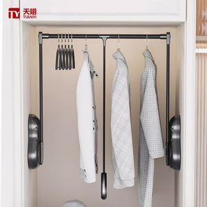 TIANYI Hot Sale Wardrobe Accessories Hardware Fittings Soft Close Hydraulic Pull <b>Down</b> Lift Clothes Rack for Bedroom - Product Image 2