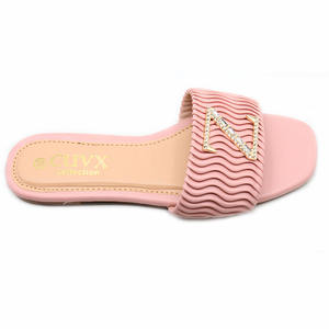 Kadın yazlık terlik giymek yeni tatil katlanır düz kaymaz düz renk rahat basit kadın terlik - Product Image 4