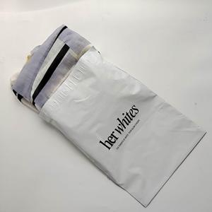 Elegant Matte White Poly Mailers, Minimal Black Logo Printed Waterproof Mail Bags For Apparel Underwear Beauty Gift - Product Image 4