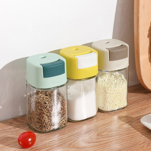 <b>Spice</b> <b>Jar</b> Set With Flip Top Lids Airtight Storage For Solid Seasonings Kitchen Use - Product Image 4