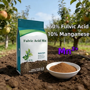 Ácido Fúlvico Mineral de Alta Pureza en Polvo, Manganeso Quelatado al 10%, Fertilizante Orgánico Soluble en Agua para la Agricultura - Product Image 1