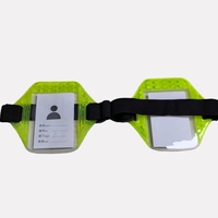 Bracelet de sécurité en PVC avec sangle réglable, porte-badge d'identification avec motif, bracelet réfléchissant, sacs de certificat imperméables