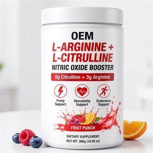 Polvo de L-Arginina y L-Citrulina Personalizado, Potenciador de Óxido Nítrico, Complejo de Aminoácidos, Apoyo para el Flujo Sanguíneo y la Musculatura, Nutrición Deportiva - Product Image 1