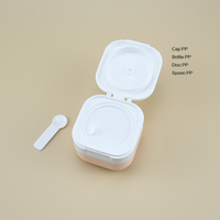 Pots cosmétiques en PP à double couvercle rabattable 50g 80g 100g 120g – Contenants vides en plastique pour crèmes et masques de soin
