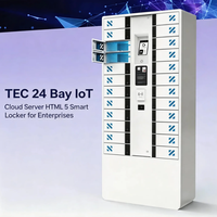 Casier de gestion d'appareils TEC à 24 baies avec accès RFID/HID, surveillance à distance et prise secteur AC avec charge Type-C PD65W