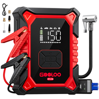 GOOLOO A3 Lite 2500A Démarreur de Voiture Portable 12V avec Gonfleur de Pneus 150PSI pour Moteurs Essence 7.0L et Diesel 5.5L