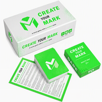 Impression personnalisée de jeu de cartes de poker, papier de haute qualité, boîte avec couvercle et base, design brodé