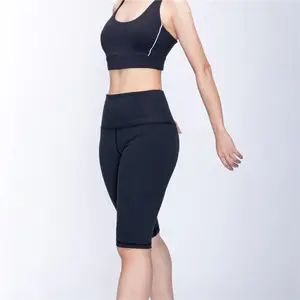 Luckpanther, sujetador cruzado en la espalda, conjunto de mallas para mujer, pantalones cortos de compresión personalizados y Sujetador deportivo Sexy de alto impacto, conjuntos de Fitness para gimnasio