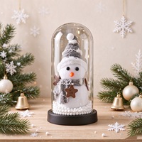 Décoration de Noël Bonhomme de Neige en Cloche, Cadeau, Finition Brillante, Veilleuse Décorative Bonhomme de Neige, Ornement de Bureau, Cadeau Créatif
