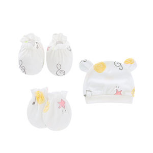 Mitaines et chaussons pour nouveau-né, ensemble chapeau et gants pour bébé - Product Image 3