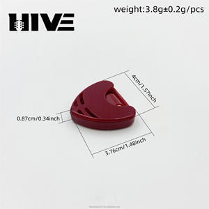 Estuche de púa clásico, soporte de púa de color para guitarra, soporte de púa en forma de corazón, estuche de púa triangular grande - Product Image 2