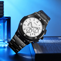 Montre-bracelet sportive tendance pour homme SKMEI 9157, bracelet en acier inoxydable et cuir, montre à quartz multifonctionnelle