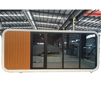Maison conteneur moderne en acier, mini-maison préfabriquée, studio de jardin pour le télétravail, alimentée à l'énergie solaire, étanche, pour une vie minimaliste