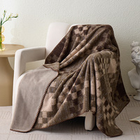 FF6447 130*155cm 150*200cm Couverture Polaire Douce en Fausse Fourrure à Motif Léopard pour Lit, Canapé et Salon