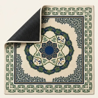 Tapis de mahjong silencieux, imperméable et résistant à l'usure, avec base en caoutchouc antidérapante épaissie, style classique chinois, pour table spéciale