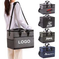 Sac isotherme personnalisé avec logo pour la livraison de nourriture, sac isotherme réutilisable en aluminium et en tissu Oxford imperméable pour pique-nique avec logo
