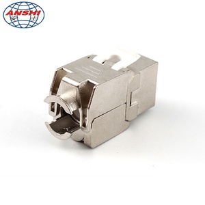 Cho anshi toolless Hợp kim kẽm <span class=keywords><strong>Keystone</strong></span> Jack 180 độ viễn thông RJ45 CAT5e CAT6 CAT7 FTP <span class=keywords><strong>STP</strong></span> shielded <span class=keywords><strong>Keystone</strong></span> Jack" - Product Image 3