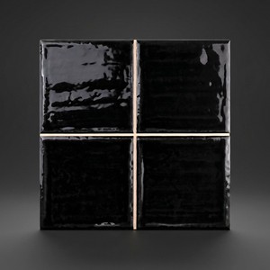 Carrelage pré-découpé Boston Black 20x20, carrelage mural et de sol en céramique 10x10 - Product Image 1