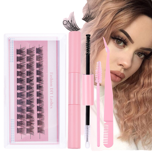 Extensiones de Pestañas DIY, Curvatura Mixta 0.07mm, Racimos de Pestañas de Seda, Bandejas de Pestañas de Marca Privada - Product Image 2