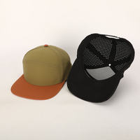 Casquette de golf formelle de haute qualité, vintage, à 6 panneaux, avec logo personnalisé, imperméable, perforée au laser, pour le sport