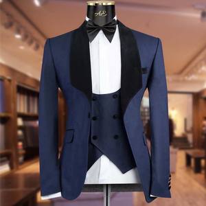 Op Maat Gemaakte Nieuwste Ontwerpen Sjaal Revers Bruidegom Smoking Heren Pakken Bruiloft Best <span class=keywords><strong>Man</strong></span> Blazer Prom Slim Fit Grijs Pak Zakelijk Formeel - Product Image 5