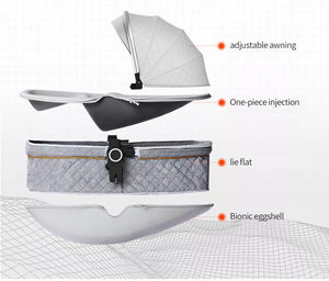 <span class=keywords><strong>Poussette</strong></span> Bébé 4 en 1 Haut de Gamme 3 en 1 Landau Design <span class=keywords><strong>Coque</strong></span> d'Œuf Robuste Nacelle Personnalisée - Product Image 4