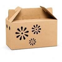 Herbruikbare voedselgeschenkdoos met draaggreep, geen tape verpakking, voor eieren, fruit, brood, bakkerij, verzenddozen, groothandel, aangepast logo