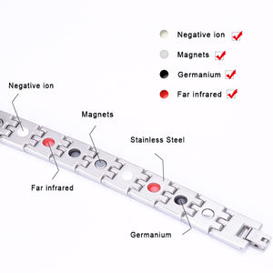 Japón hermosa Quantum Scalar Bio Energy energía magnética 5 en 1 Bio Magnetic 316l pulseras de brazalete de acero inoxidable - Product Image 3