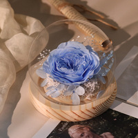 Élégante Pivoine Éternelle Préservée sous Cloche en Verre – Fleurs Naturelles Authentiques pour la Fête des Mères et la Décoration de Fêtes à Domicile