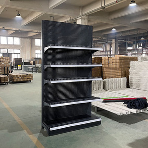 Factory Direct Custom Heavy Duty Double-Sided <strong>White</strong> Metal Supermarket <strong>Shelf</strong> Gondola Shelving <strong>Unit</strong> for Mexico Retail Store - Product Image 4