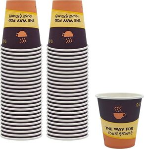 Vasos de café desechables de 8oz con impresión en la base, a granel, con mangas aislantes, para chocolate caliente, vasos de papel para bebidas frías y calientes, para fiestas - Product Image 5
