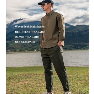 Camiseta Polo para Hombre, Ecológica, de Secado Rápido, Transpirable, para Senderismo, Diseño de Tejido de Punto con Efecto Tejido, Textura Sólida - Product Image 1