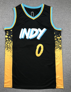 2025 年批发优质运动篮球球衣印第安纳步行者队泰勒斯·哈里伯顿刺绣缝制球衣 - Product Image 3