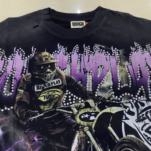 <strong>Mens</strong> T-Shirt Heavyweight Acid Washed Printing Design Graphic Clothing <strong>Men</strong> Streetwear Graffiti Diamond Roughplay T Shirts for <strong>Men</strong> - Product Image 2
