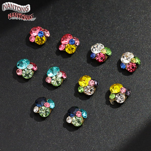 Strass en forme de fleur de Nantong 7x7mm à dos plat, couleurs bonbon soda, accessoires de bijoux pour ongles DIY - Product Image 4
