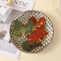Étiquettes en carton à suspendre sur le thème de la patinage sur glace, motif étang glacé, pour invitations de fête de Noël sur le thème des sports d'hiver