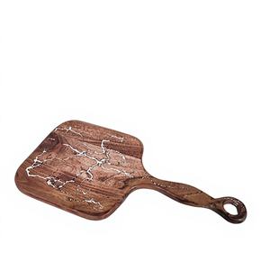 Tabla de Cortar Clásica de Madera, Tabla de Servir de Bambú y Madera de Mango, para Verduras y Frutas, con Mango, Utensilios de Cocina Personalizados - Product Image 1