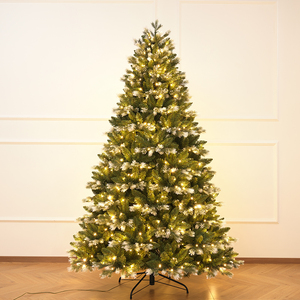 PE & PVC Mixed Lighted Automatic <b>Christmas</b> <b>Tree</b> with Realistic Snow Flocking, for Living Room, Mall & Bedroom Decoration - Product Image 2