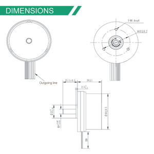มอเตอร์บิโบ ฟูลลิง 60 มม. NEMA24 24V 110W แบบ Outer Rotor BLDC Outrunner 3700 รอบต่อนาที มอเตอร์ไร้แปรงถ่าน แรงบิด 290mN.m ระดับฉนวนกันความร้อนคลาส B - Product Image 2